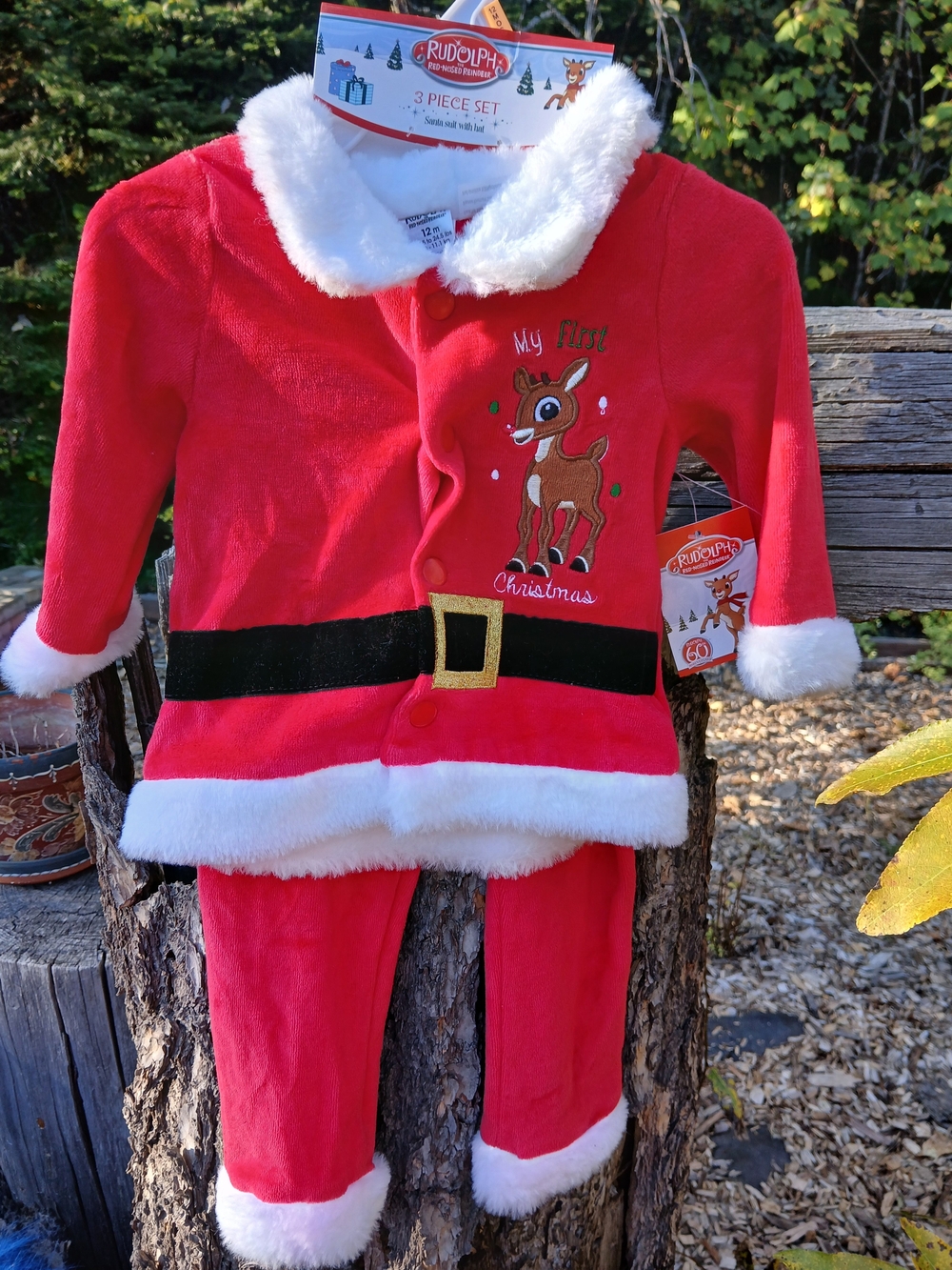Rudolph The Red-Nosed Reindeer Baby Santa Suit 2pc NWT Size 12M
